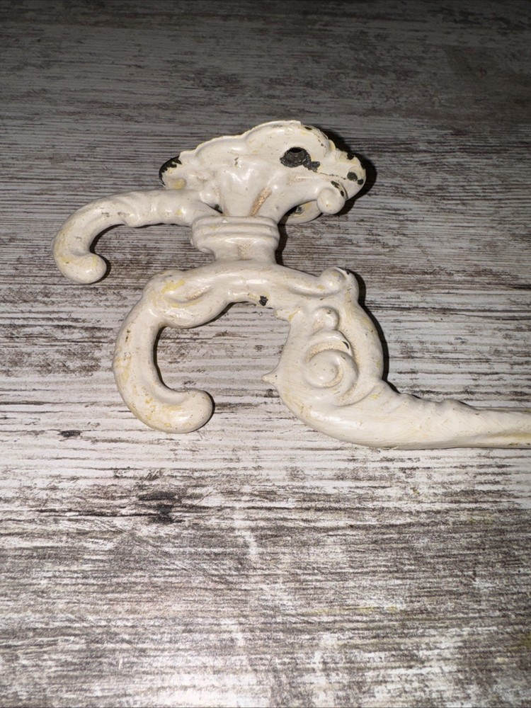 Vintage Victorian Ornate Cast Iron Double Coat & Hat Hook