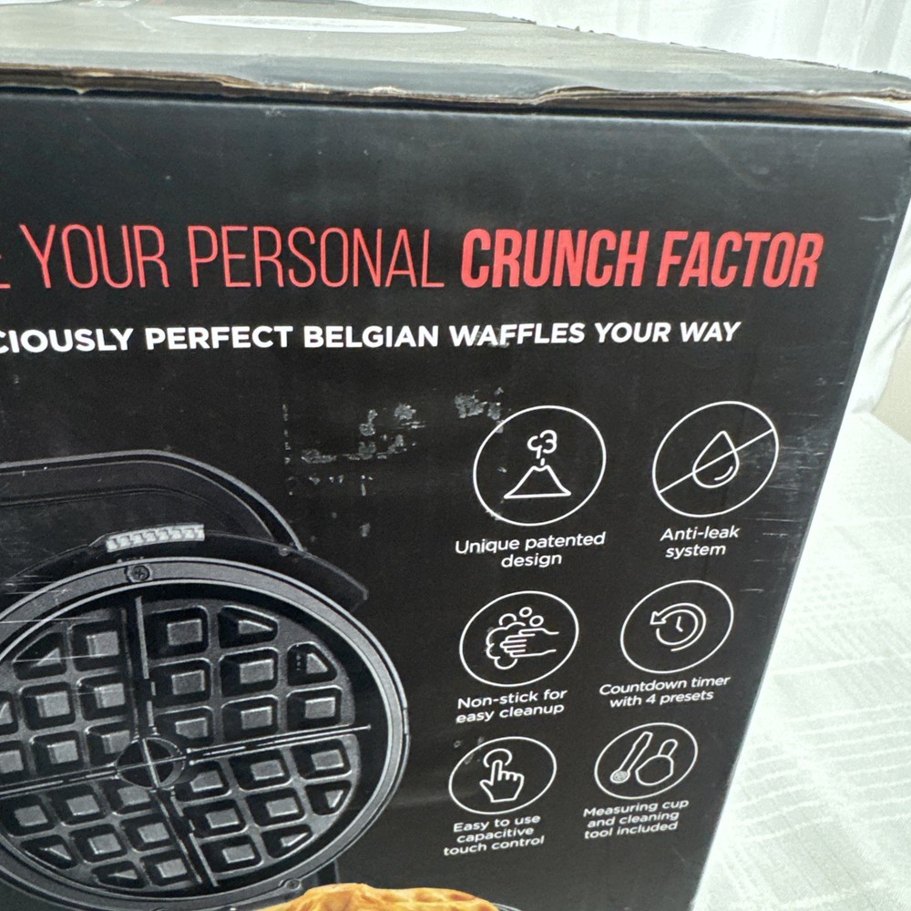 Chefman Digital Volcano Waffle Maker with Programmable Crunch Factor NEW IN BOX