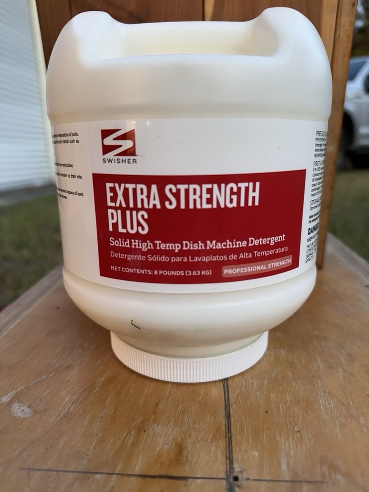 Swisher Extra Strength Plus Solid High Temp Dish Machine Detergent