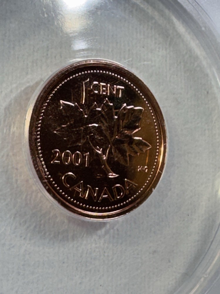 2001-P Canada 1 Cent Graded MS 67 RD by ANACS