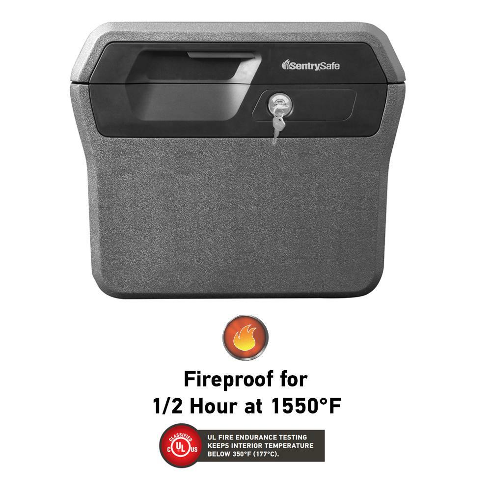 SentrySafe Key Lock Box 0.66 cu. ft. Fireproof/Waterproof Polyethylene 2-Handles