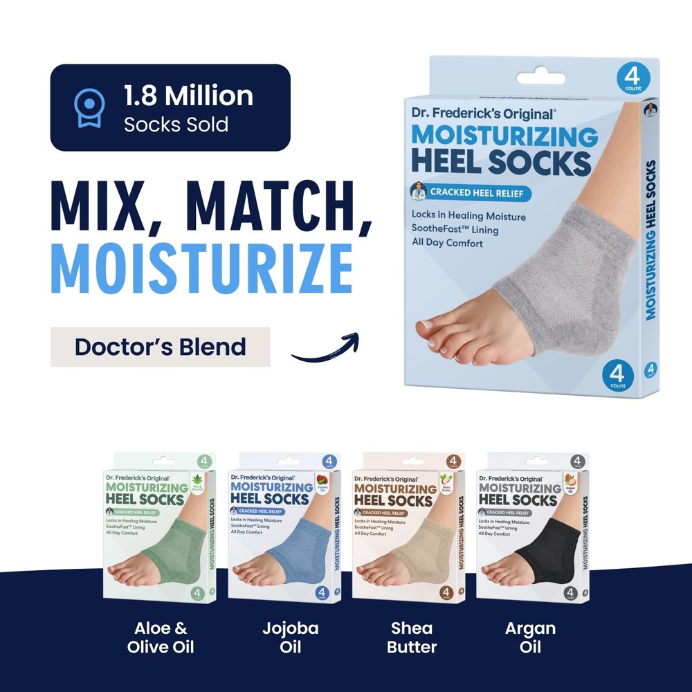 Dr. Frederick's Original Moisturizing Heel One size fits most, Grey