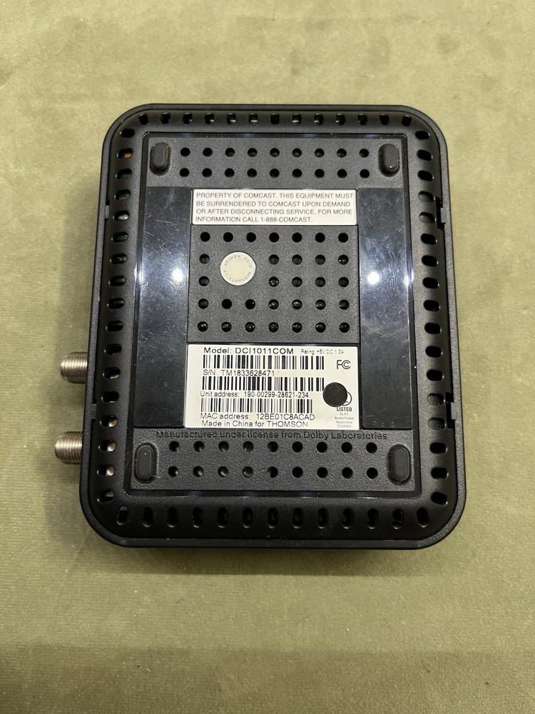 Xfinity Comcast Digital Transport Adapter DCI1011COM with IR Sensor No Remote