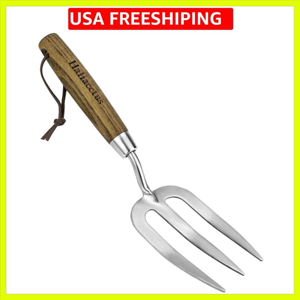 Garden Hand Fork, Hand Weeding Fork with Sharp Tine for Easy Uprooting Large ...