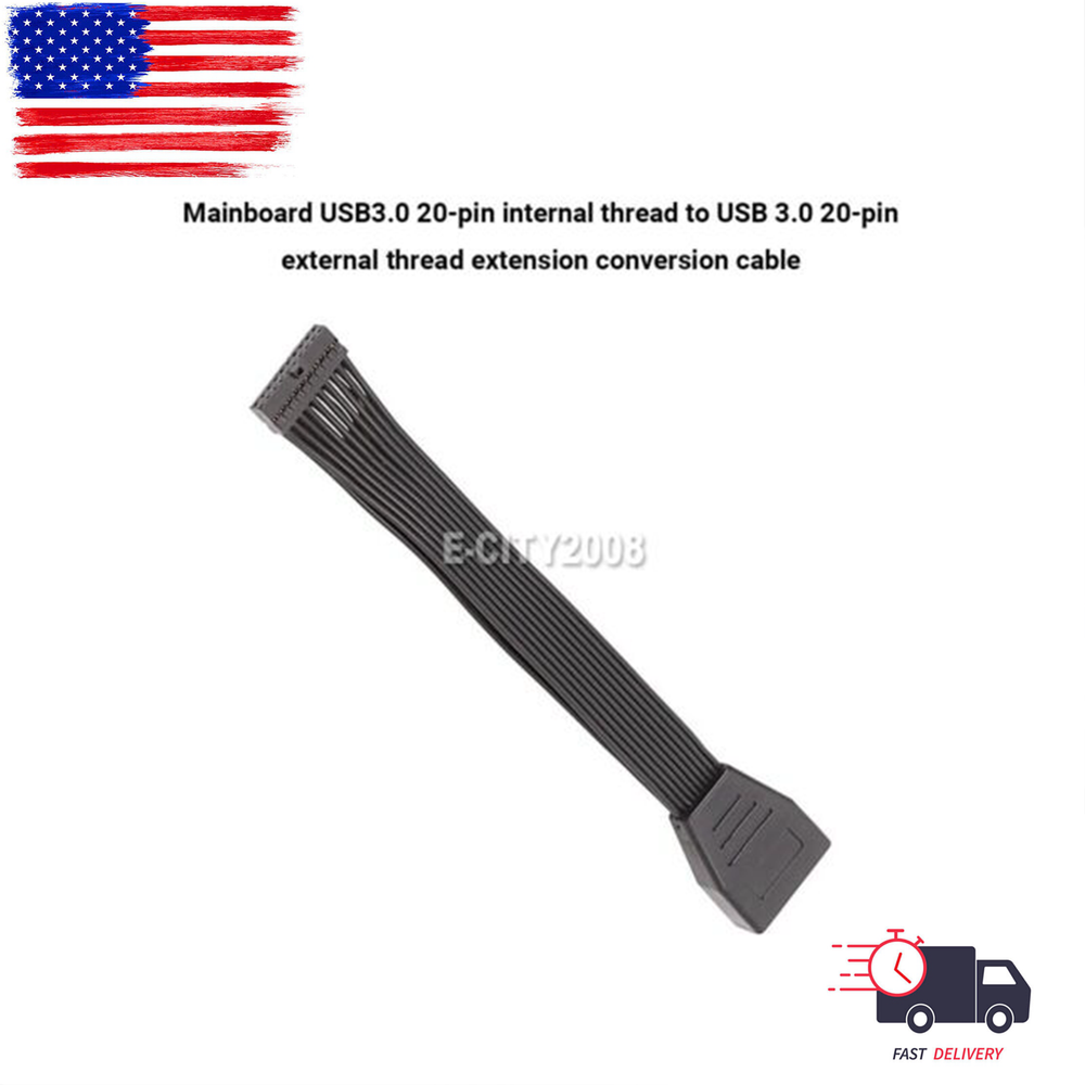USB 3.0 19/20 Pin Internal Extension Header Adapter Cable for PC Motherboard