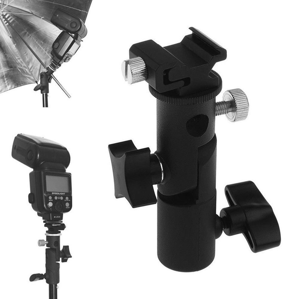 E-Type Camera Flash Speedlite Mount Light Stand Bracket Umbrella Shoe Holder