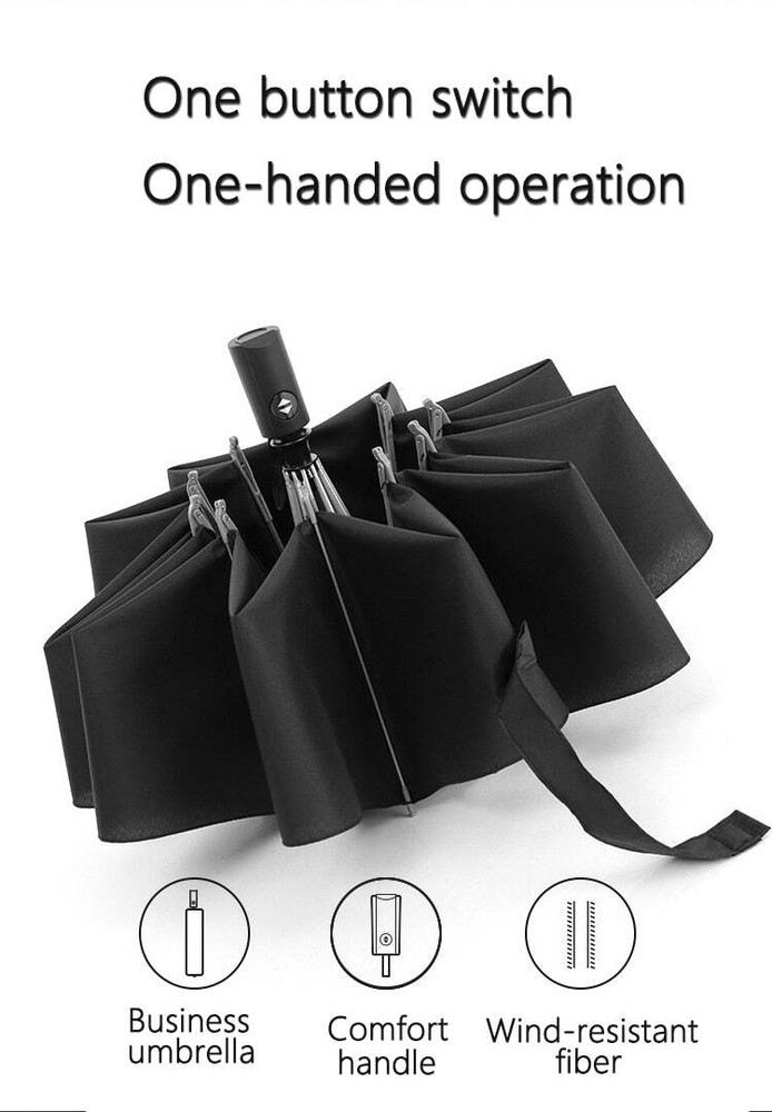 Automatic Umbrella - Compact, Lightweight, and Windproof