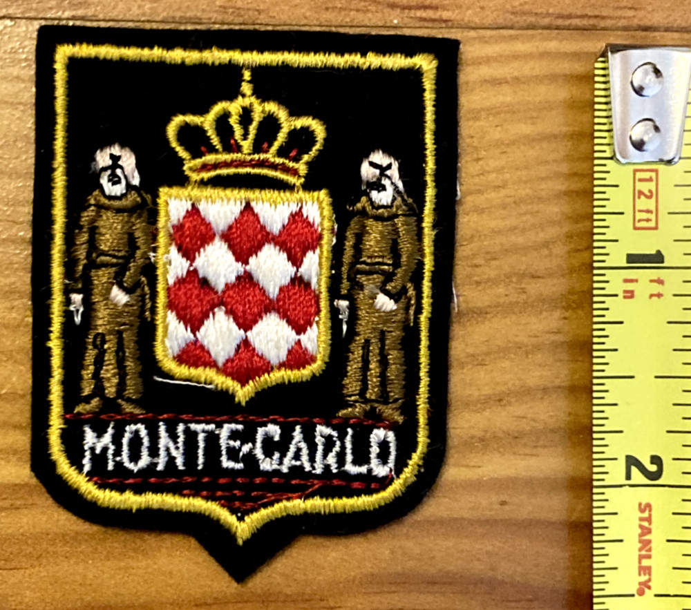 Monte Carlo Monaco souvenir patch - new - free shipping