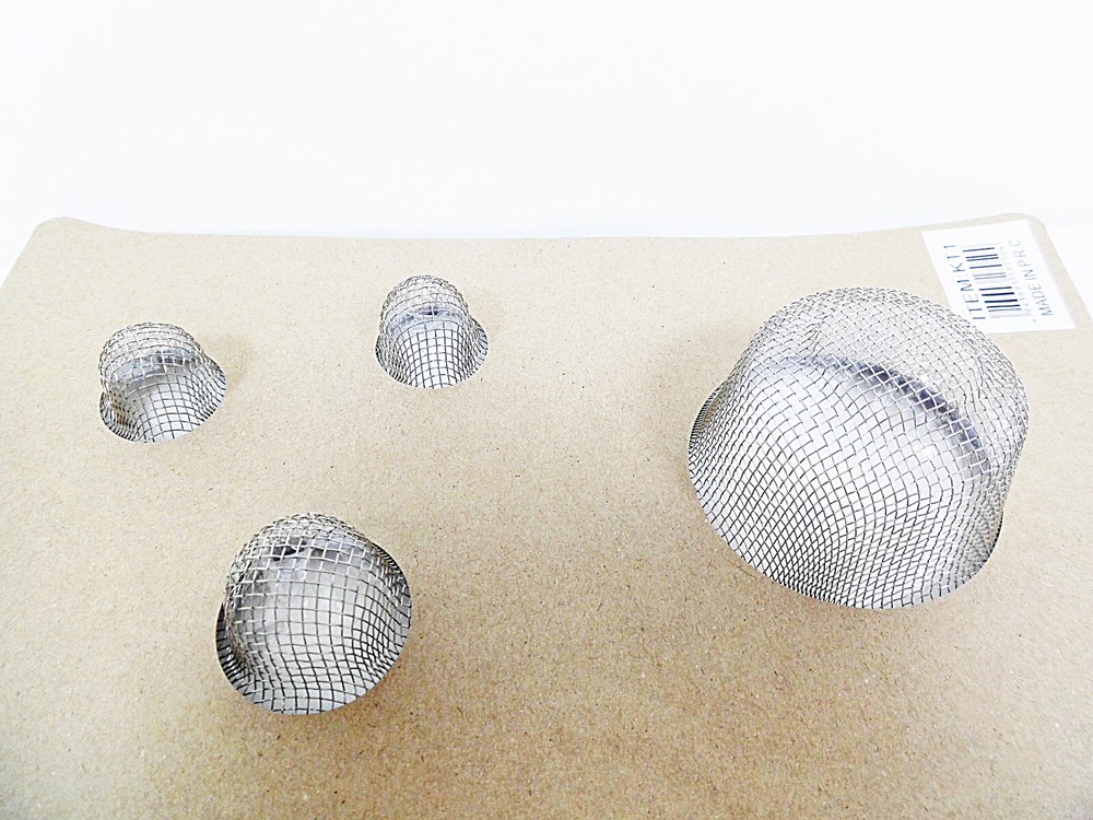 4 pc Steel Mesh Sink Drain Strainers Bath Kitchen Sinks Strainer Basket Baskets