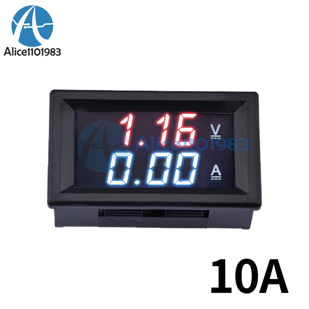 Digital Voltmeter Ammeter 100V 10A 50A 100A LED Display Amp Volt Current Meter
