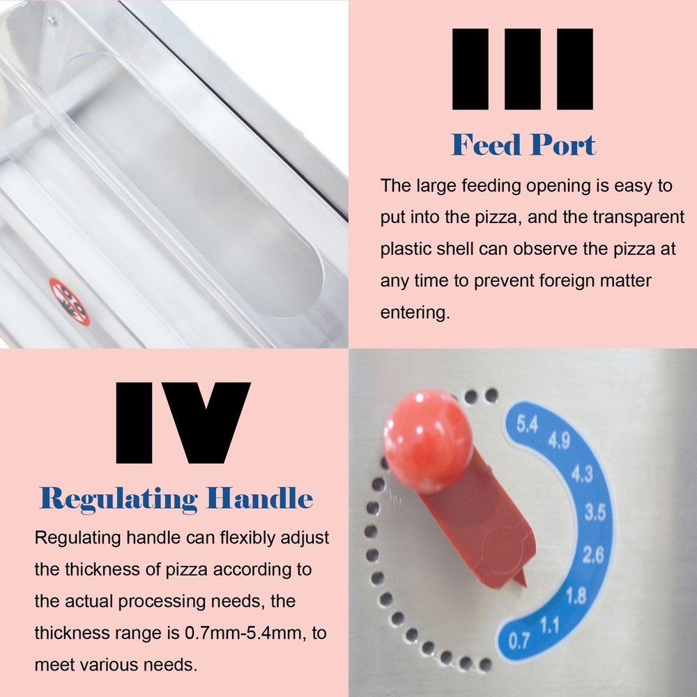110V Electric Pizza Dough Roller Sheeter Auto Pastry Press Making Machine