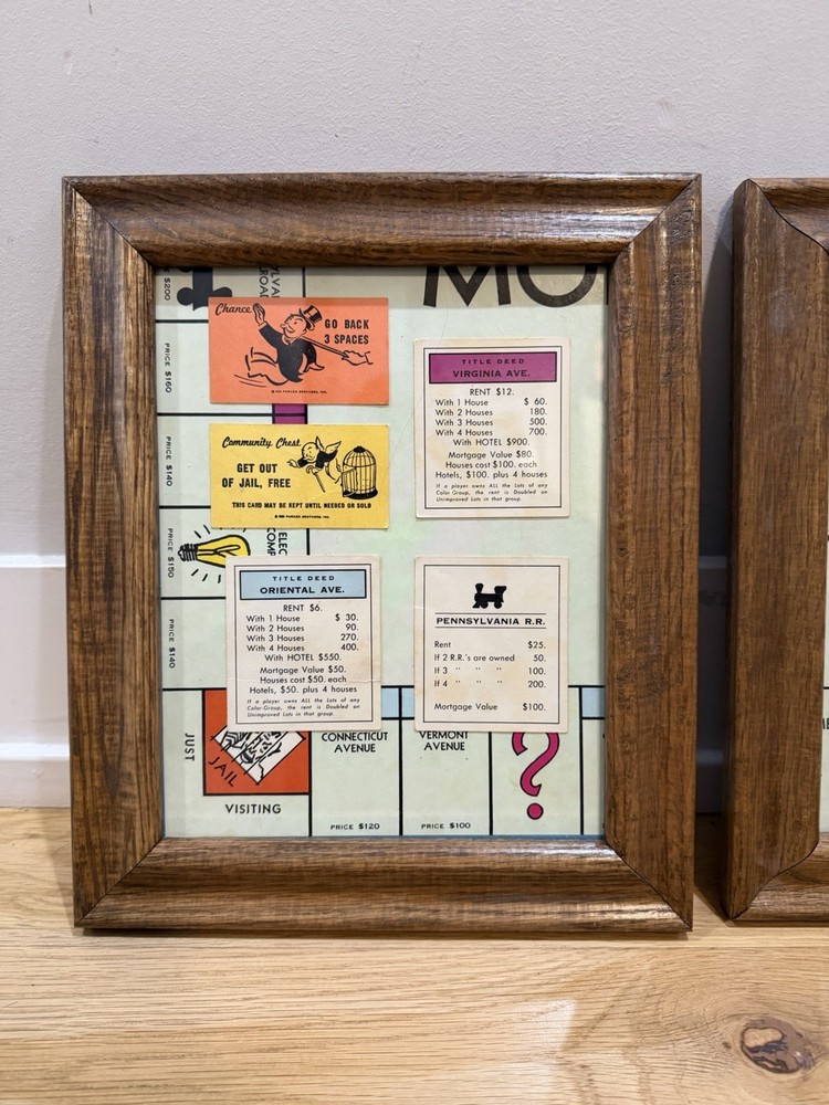Vintage Monopoly Art Piece