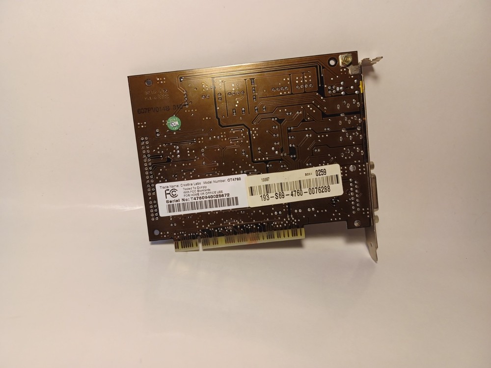 Creative Labs Sound Blaster Live! CT4760 Working