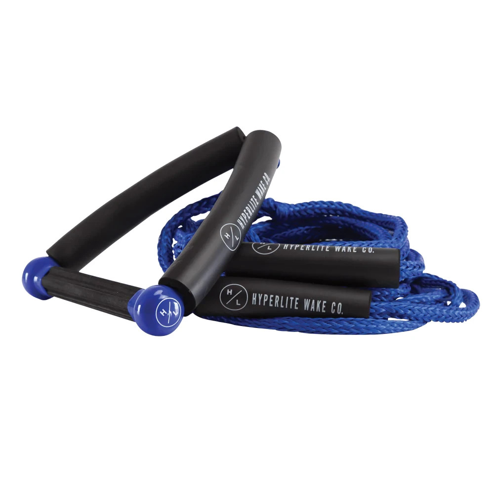 HYPERLITE 25' Surf Rope w/ Handle - BLUE - Wakesurf Rope