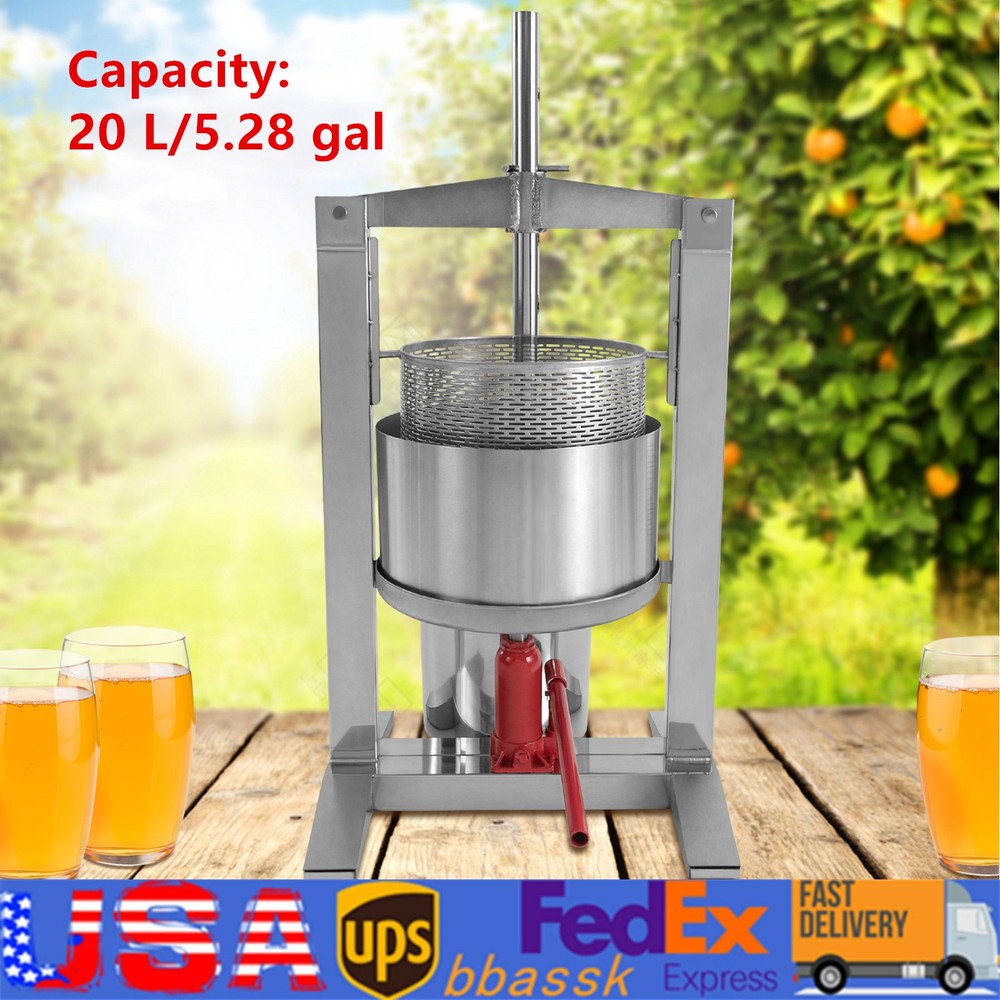 20L Heavy-Duty Hand Juicer - Stainless Steel Juice Squeezer, Dishwasher Safe