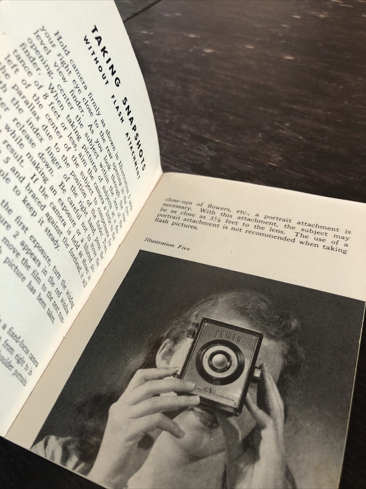 Vintage Sears & Roebuck Tower Box Camera Instructions