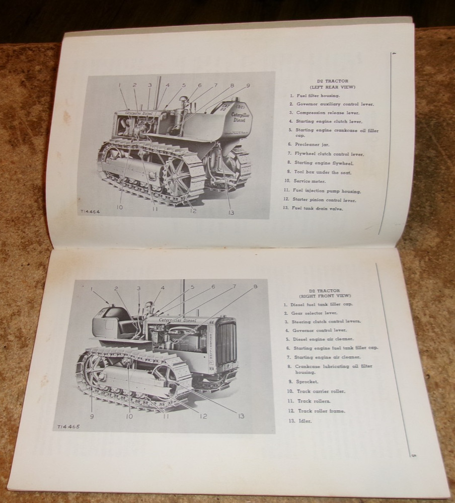 vintage CAT D2 tractor operators instructions in good shape used