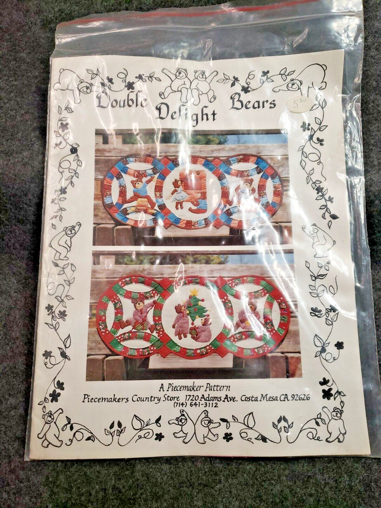 PEACEMAKER PATTERN DOUBLE DELIGHT BEARS (C18B1)