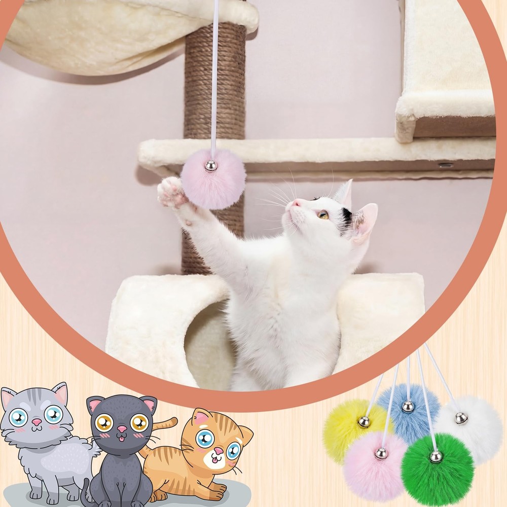 Simgoing 15 Pack Interactive Cats Toy Replacement Balls for Cat Multicolor