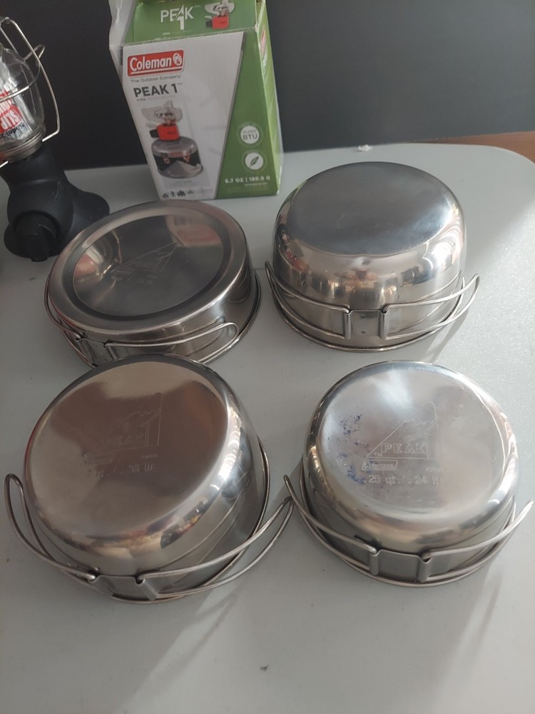 Coleman & Century Backpack Kit - 3 Items Compact Lantern, Peak Stove & 4 pc Pans