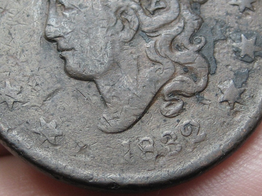 1832 Matron Head Large Cent- Large Letters, Fine/VF Details