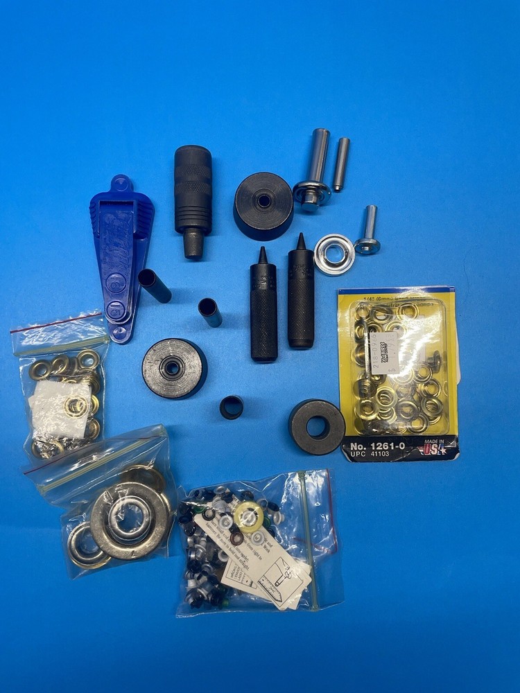 Grommet set and tools, different sizes