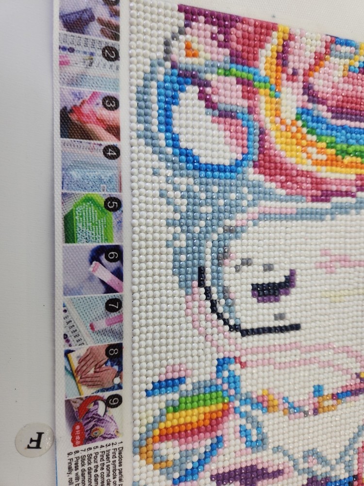 Completed Pony Bead Embroidery Scheme Pattern # S8771 Dimensions 16"x12".