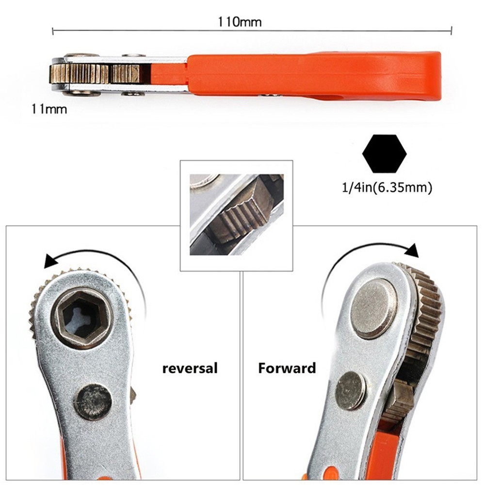 Wrench Batch Head Hand Quick Release Repair Tools Adjustment Screwdriver