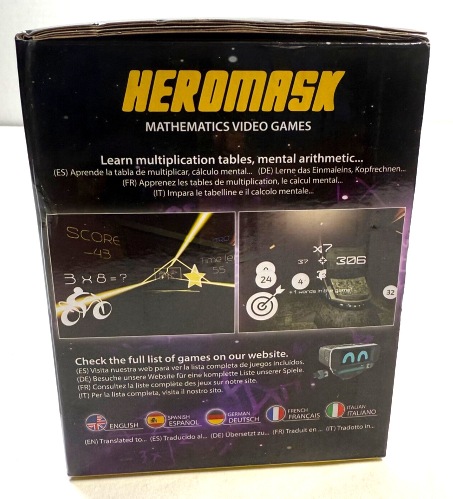 Heromask Mathematics VR Headset Virtual Math Games Age 5+