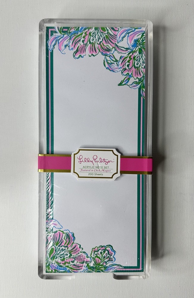 Lilly Pulitzer Acrylic Note Set.  200 Sheets. New And Sealed.