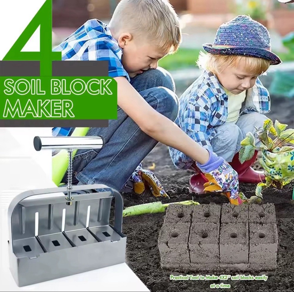 Soil Block Maker 2 Inch Seedling Tool Garden Soil Blocking Tool