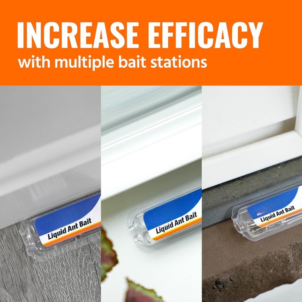 Ant Killer Bait Stations - 12 Count Liquid Bait for Effective Indoor Ant Control