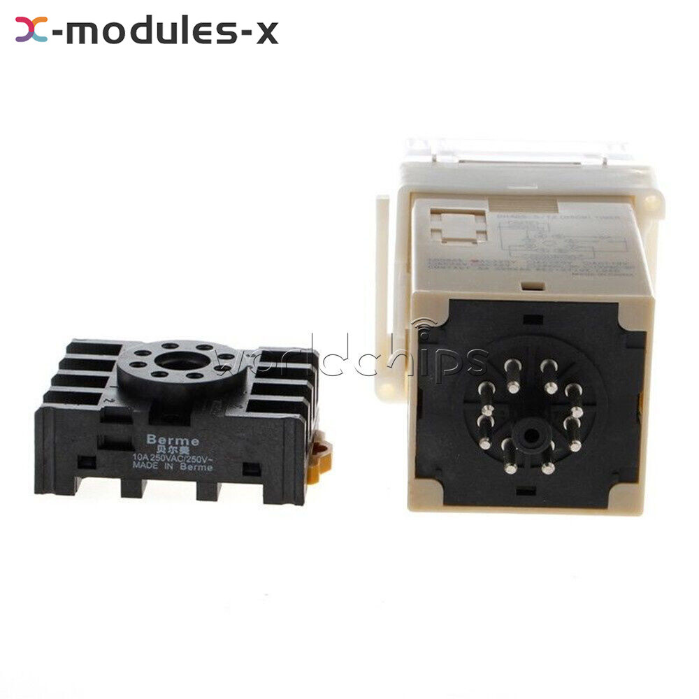 DH48S-S Digital AC 220V Precision Programmable Time Delay Relay + Socket Base