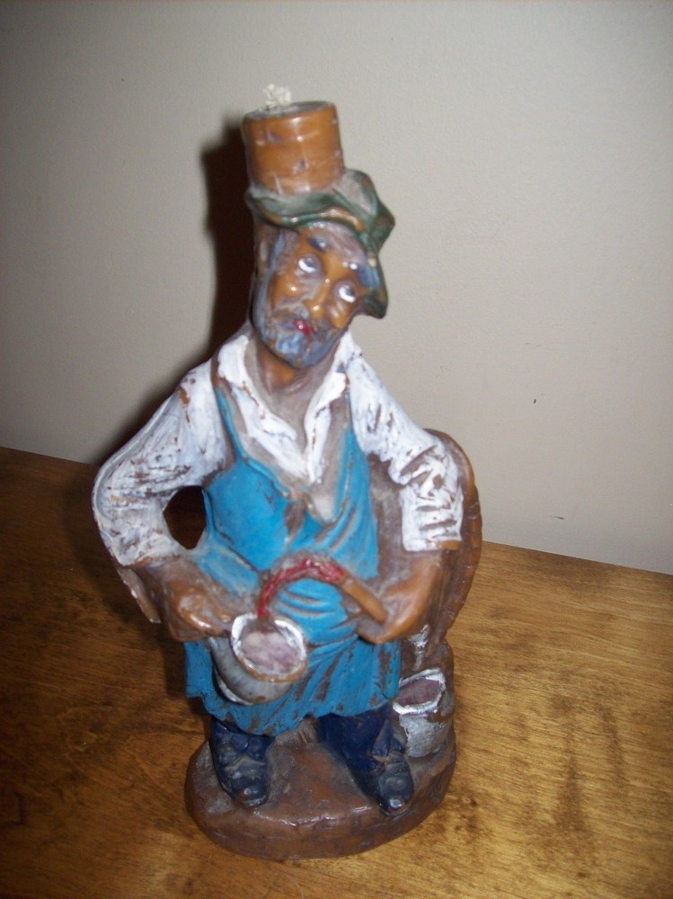 Vintage Bartender Keg Pourer Bar SOLID CARVED Candle