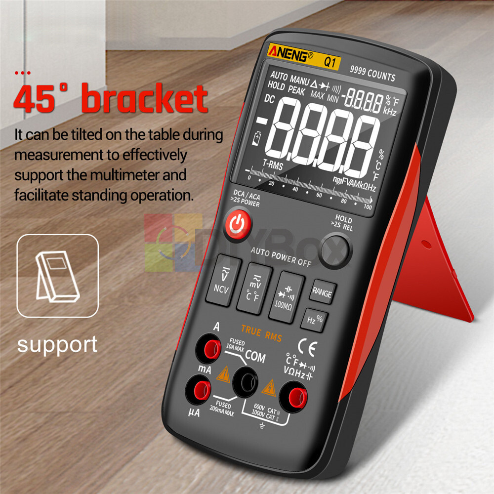 ANENG Q1 Backlight Digital Handheld Multimeter 9999 Counts Tester Auto-Ranging