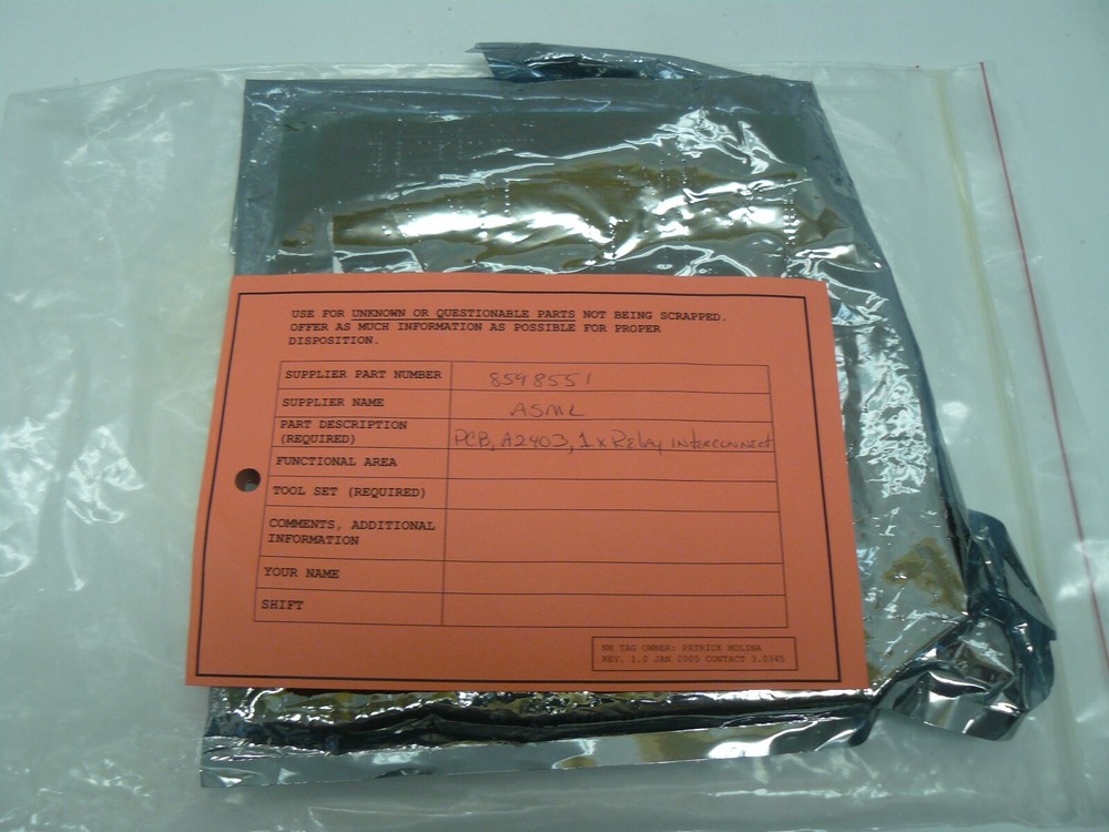 ASML 859-8551-002 A 1X relay A2403 interconnect board