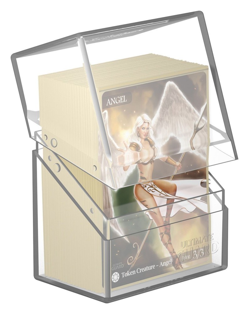 Ultimate Guard Boulder Clear 60+ Standard Size Deck Case Card Storage Box ccg