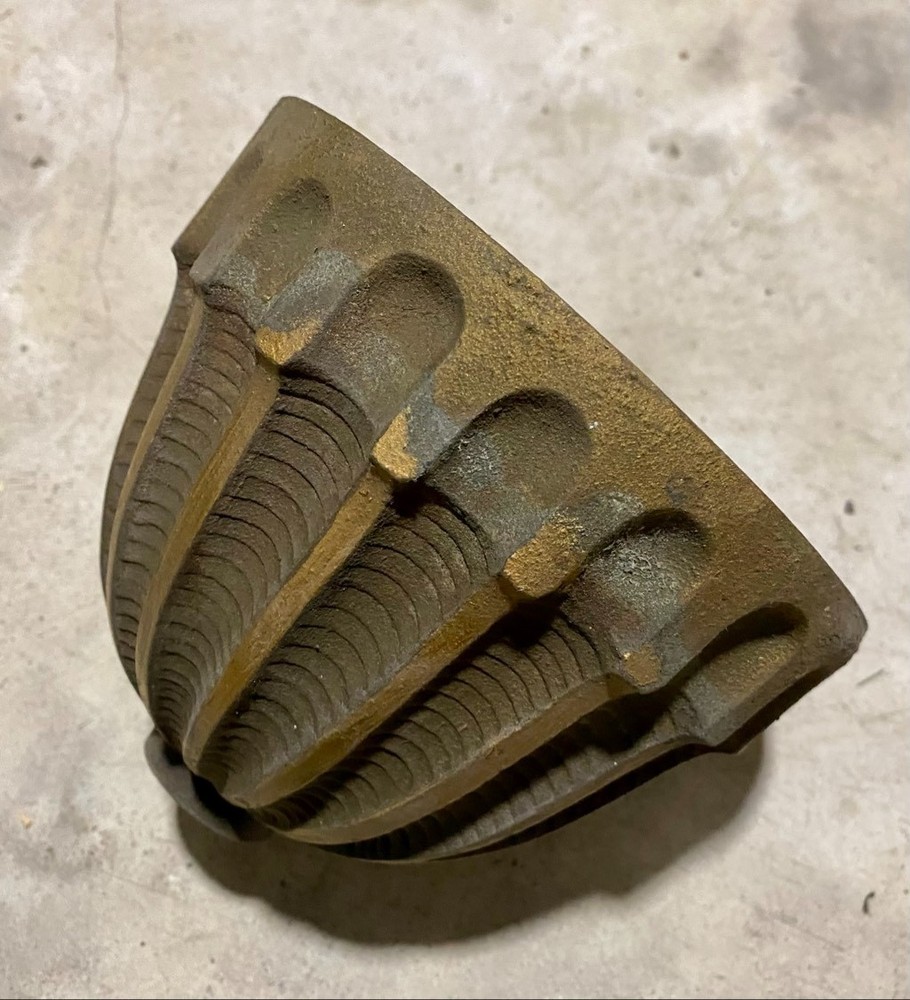 Antique Art Deco Style Ribbed Bronze Ceiling Light Plate