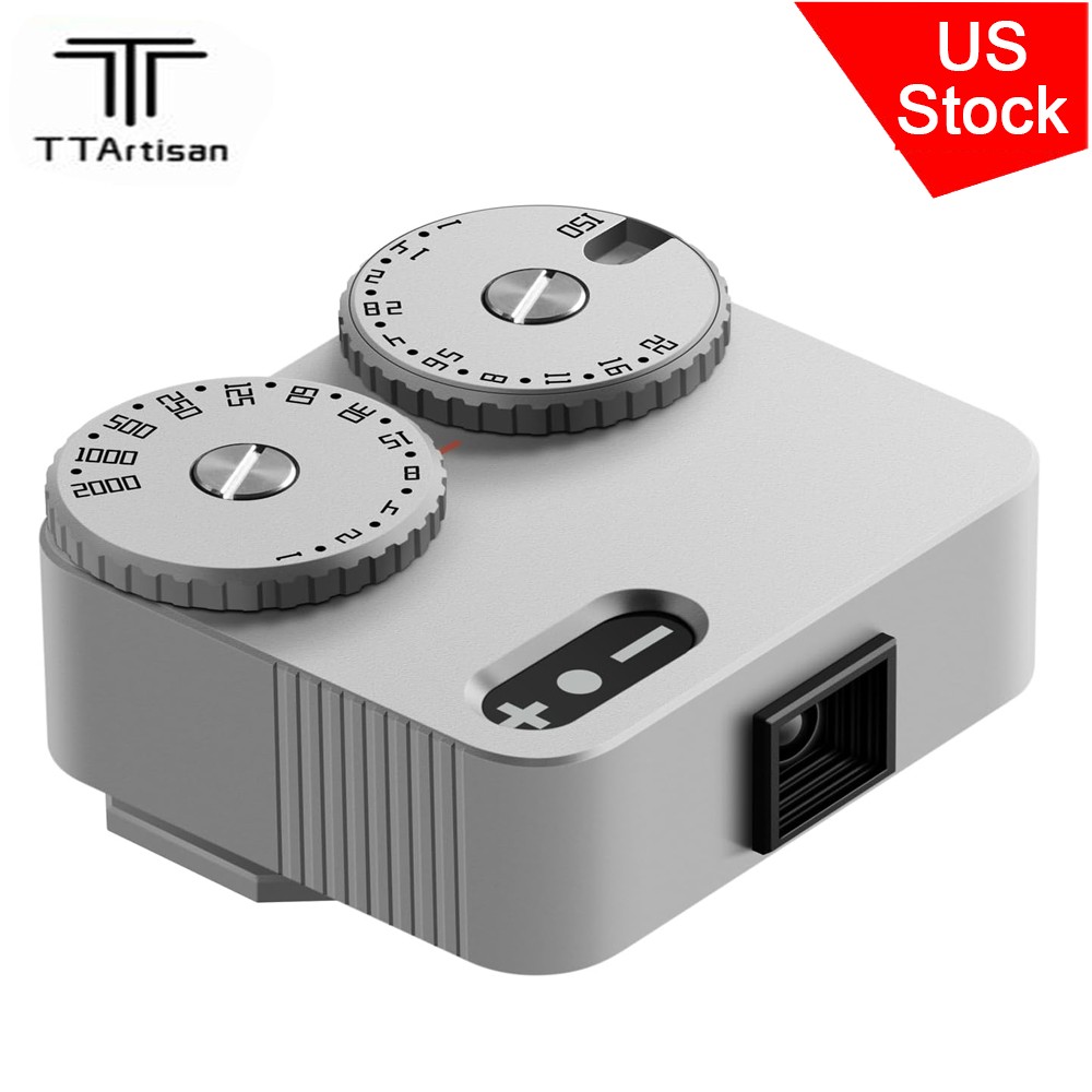 Open box TTARTISAN Light Meter II Camera Real-time Metering Tool 2 Dial (Silver)