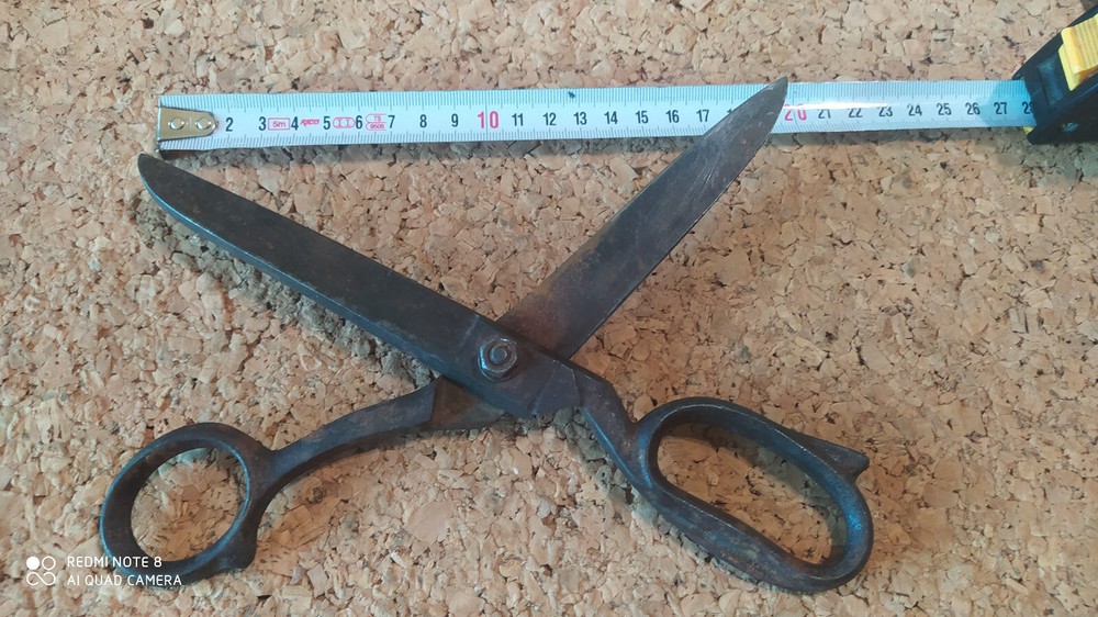 Antique BIG Iron Scissors Tailoring Sewing Cutting Tool Shears