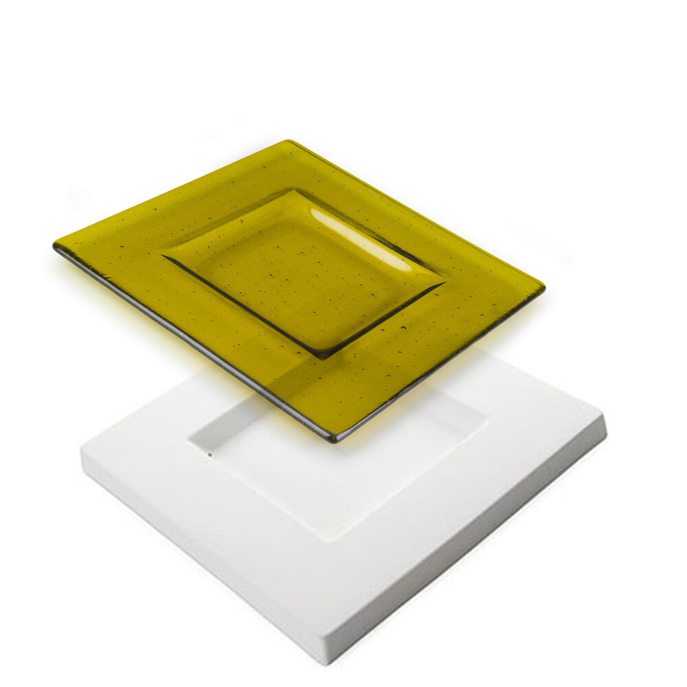 Bullseye 9.6" Square Platter Mold