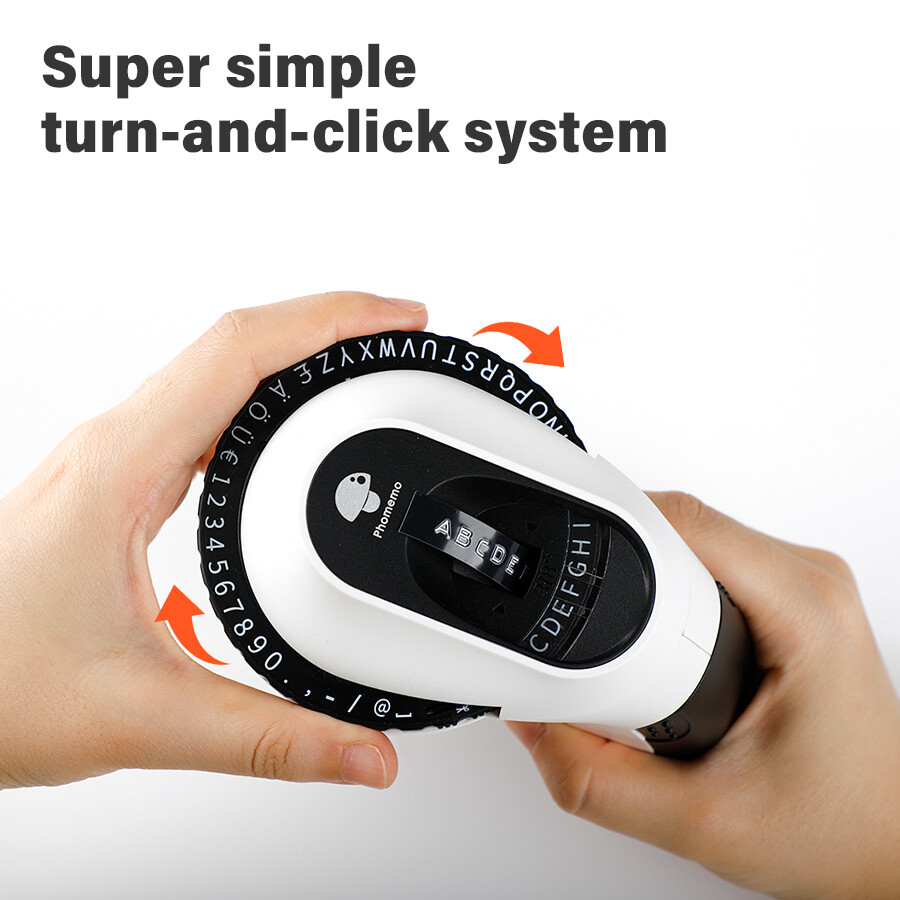 Phomemo E975 Embossing Label Maker Handheld Label Maker with 3 PCS Label Tapes