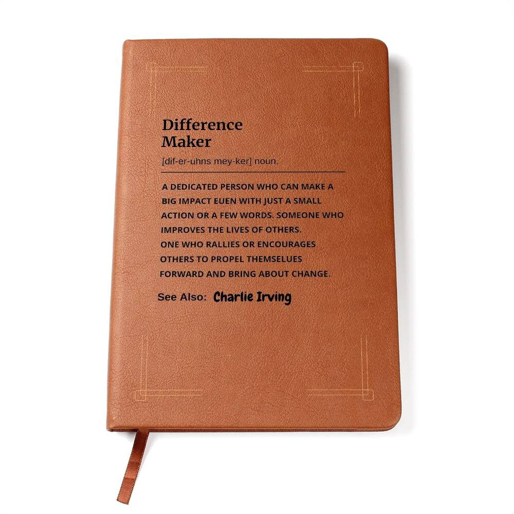 Personalized Difference Maker definition Journal Coworker mentor birthday Gift