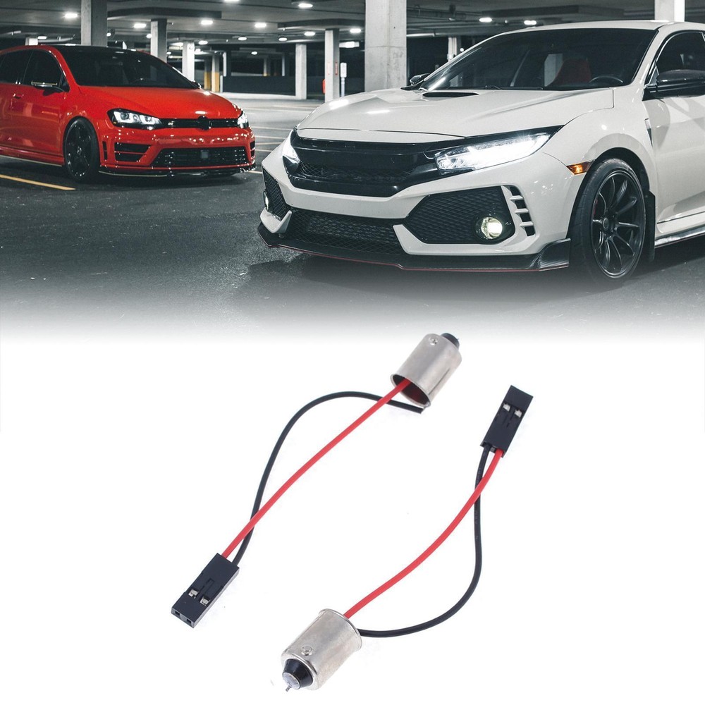 20 Pcs DC 12V Car T10 BA9S LED Bulb Lamp Light Wire Cable Adapter Socket