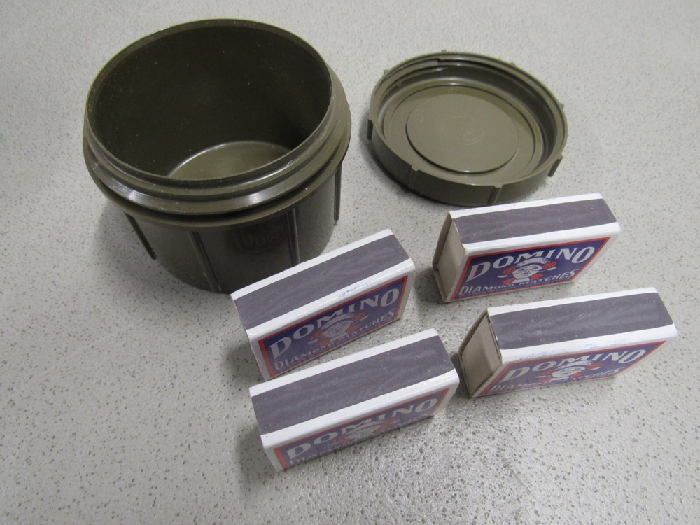 US Military Cold Climate Survival Kit Match Container Case Strike Anywhere NOS