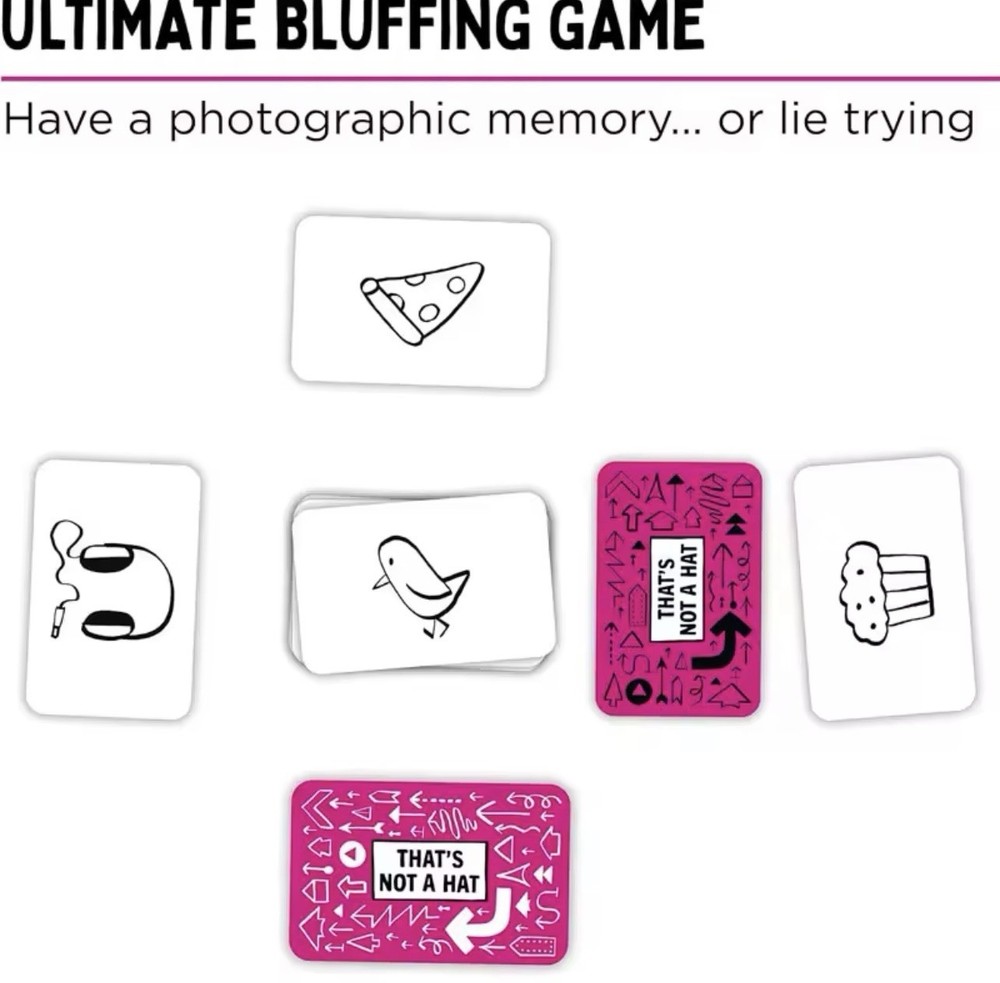 That’s Not a Hat Board Game 8+ Fun Bluffing Memory Party Game Complete