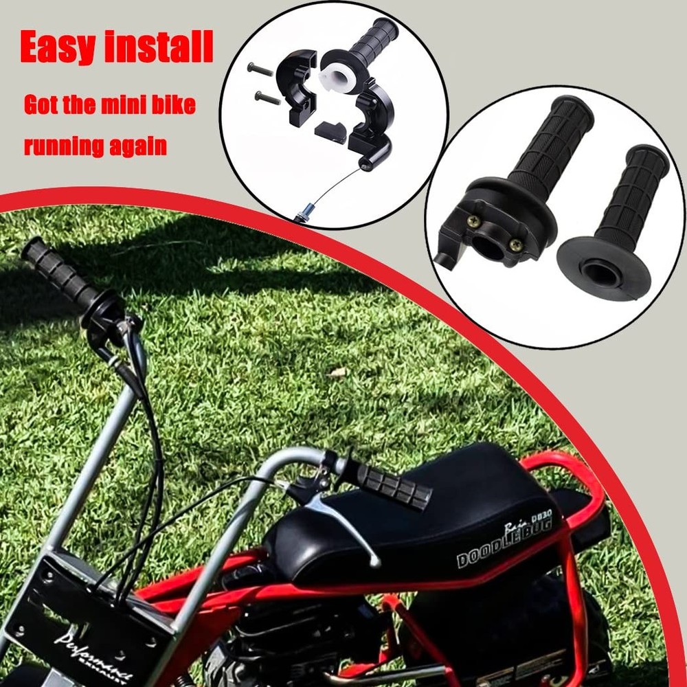 Throttle Cable and Handle For 7/8" 50 90 110 CC 150cc-250cc, black