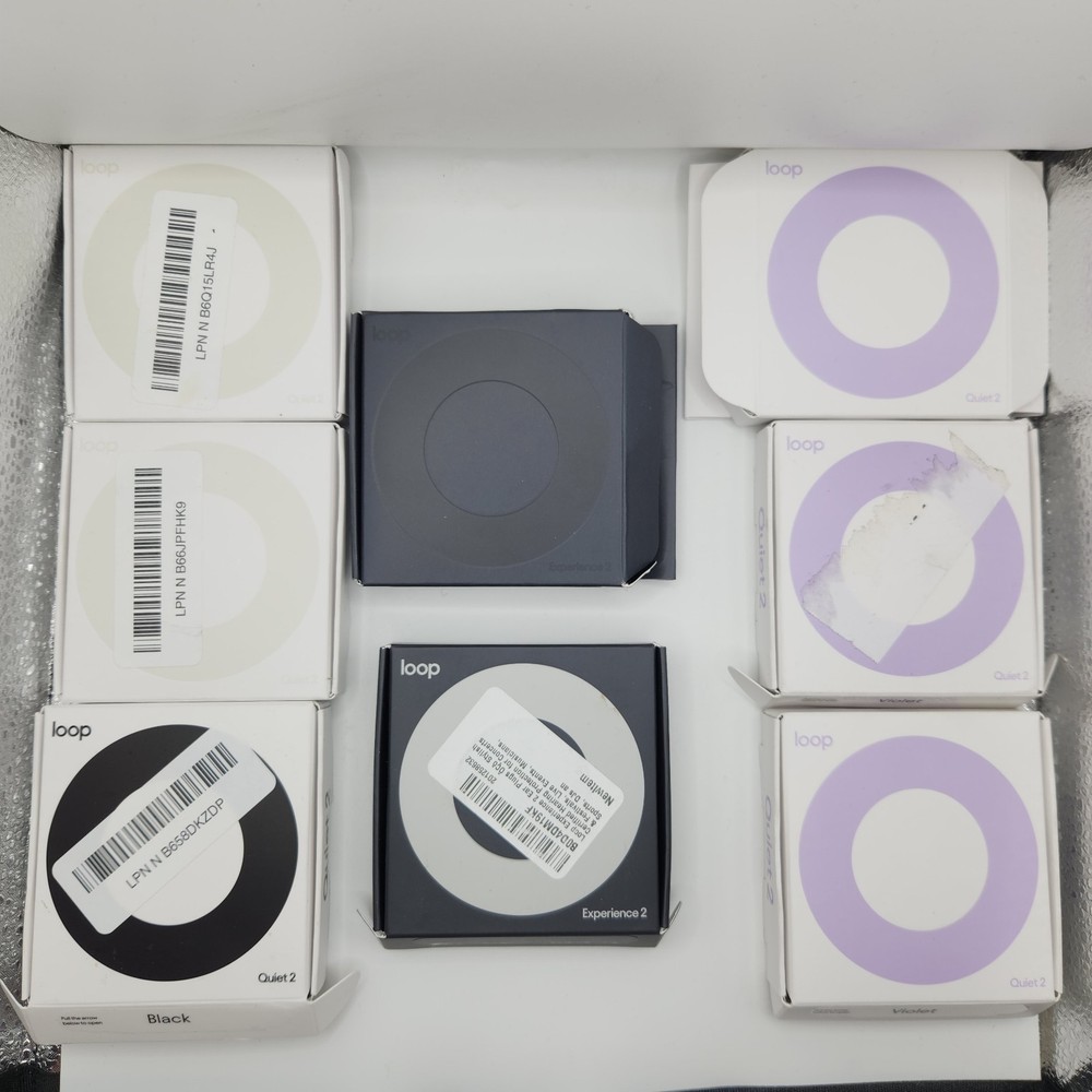 8 Loop Earplugs Quiet 2 Experience 2 - 3 Violet 1 Black 2 White 1 Clear 1 Silver