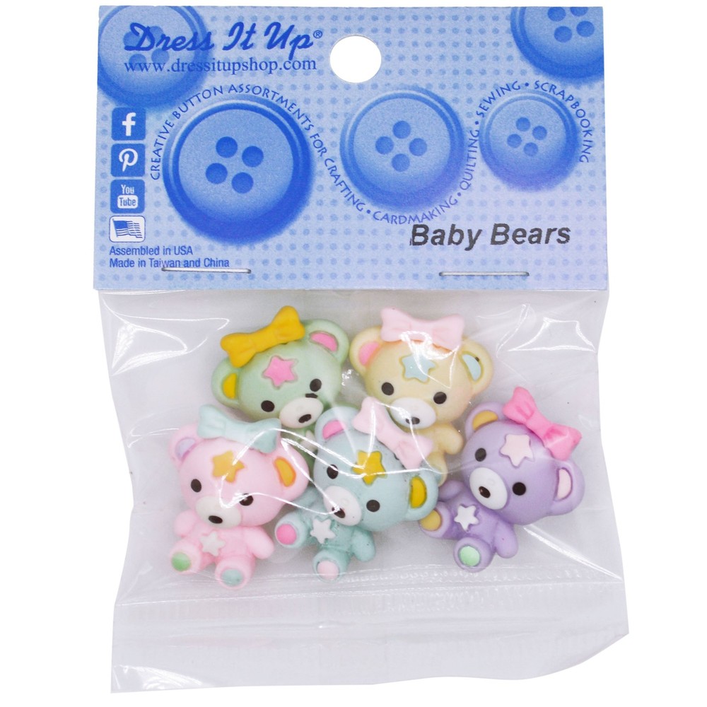 Dress It Up Embellishments-Baby Bears