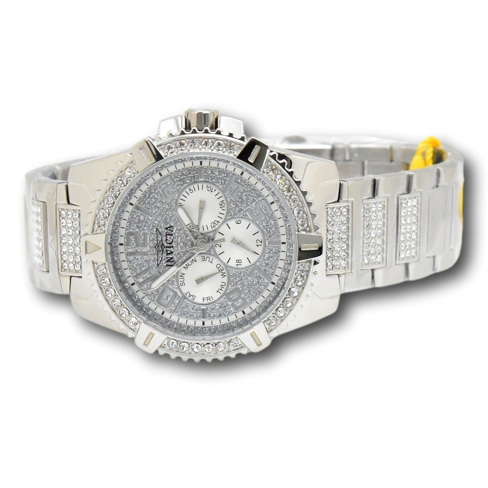 Invicta Celestial Men's 45mm Luxe Pave Crystal Multi-Function Quartz Watch 48560